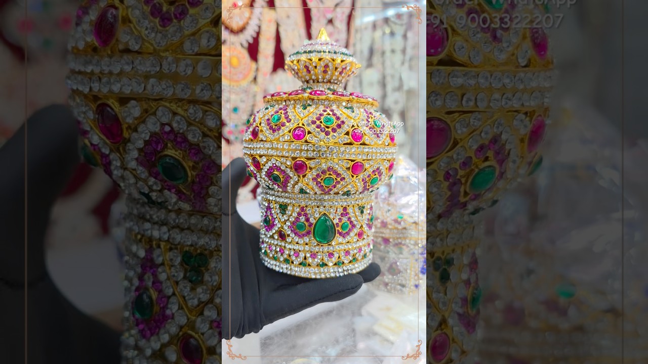 Vairamudi / deity mukut / crown. To order WhatsApp 9003322207 wholesale & retail 