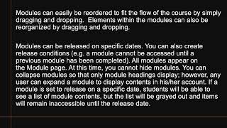 Modules and Pages in Canvas