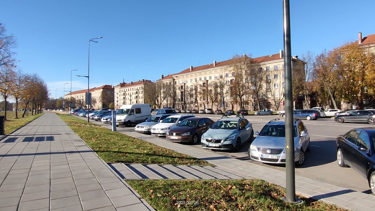 Walking along Kaunas Riverside