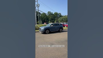 Thumbnail of MINI’s newest color option Slate Blue Metallic #minicooper #countryman #minis #suv #cars #fyp #auto
