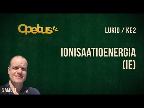 Video: Mikä on ionisaatioenergia jaksollisessa taulukossa?