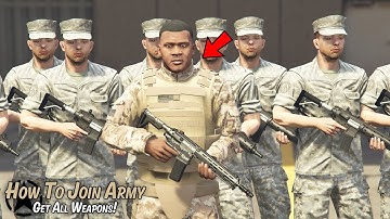 GTA 5 - How to join the Army in Offline (Army Uniform, Free Weapons & more)