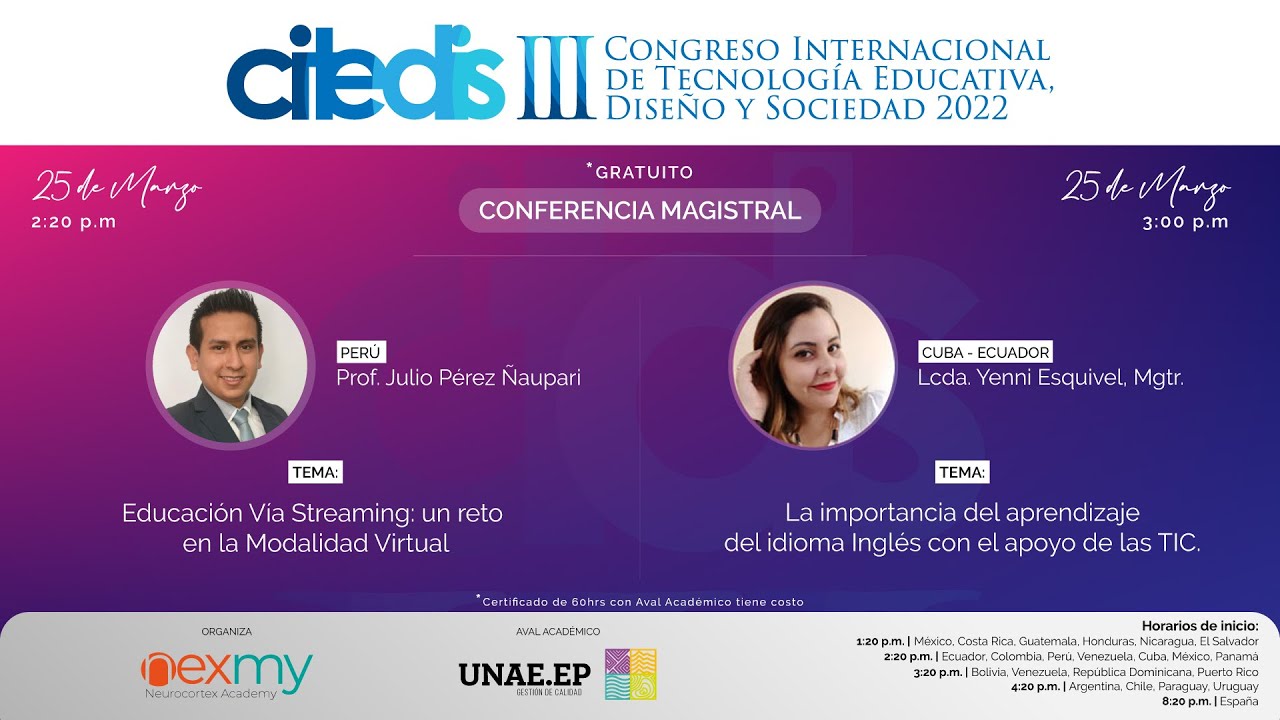 Día 3 3er Congreso Internacional De Tecnología Educativa, Diseño Y ...