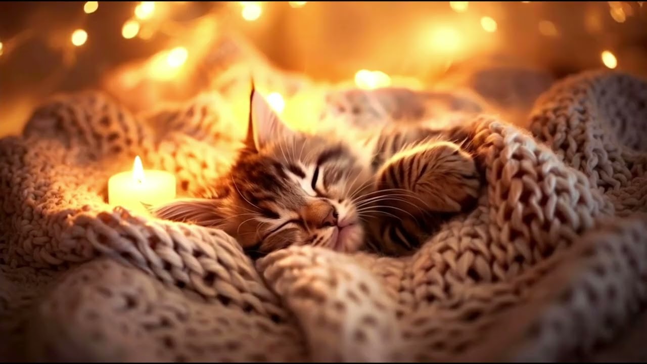 3 Hours of Cat Sleep Music 🌌 Midnight Feather Piano for Peaceful Rest | Mellow Cat Dreams