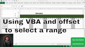 Using VBA and offset to select a range