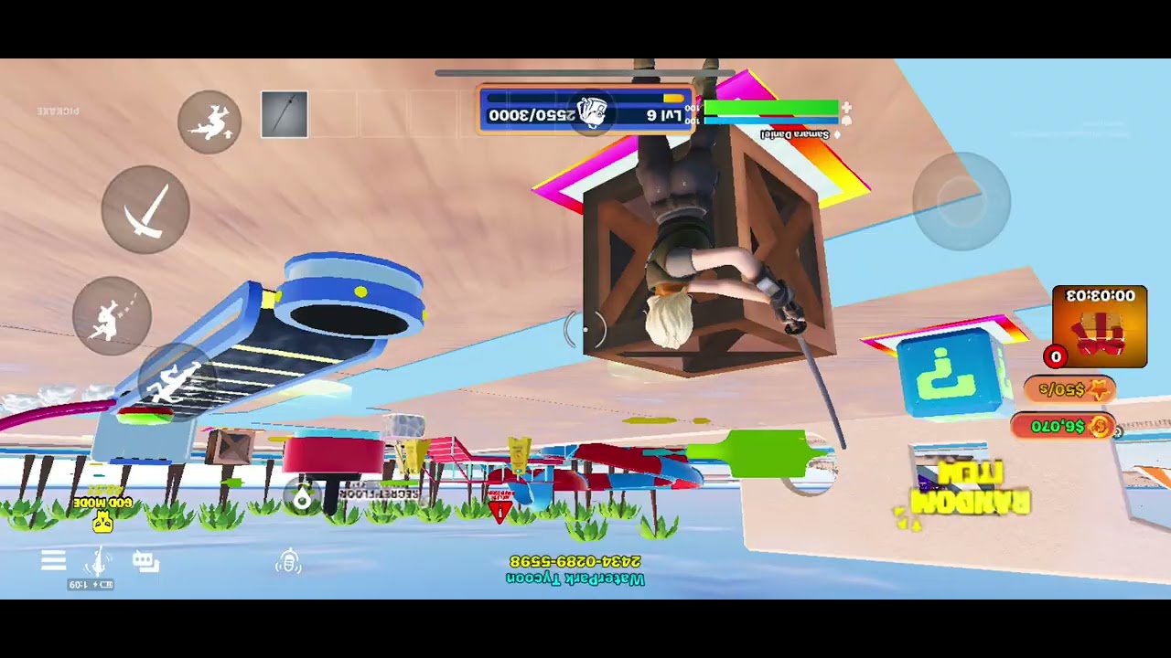 Playing WaterPark Tycoon in Fortnite  