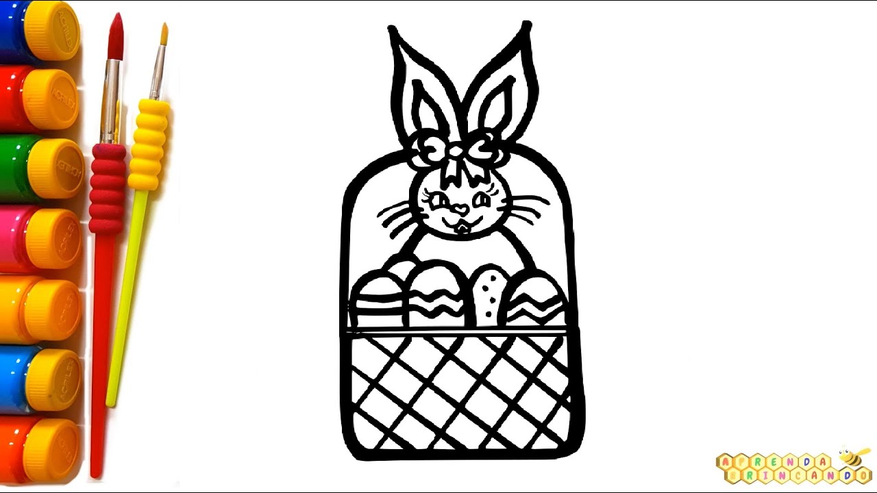Como desenhar um lindo COELHO DA PÁSCOA . How to draw a cute easter bunny.