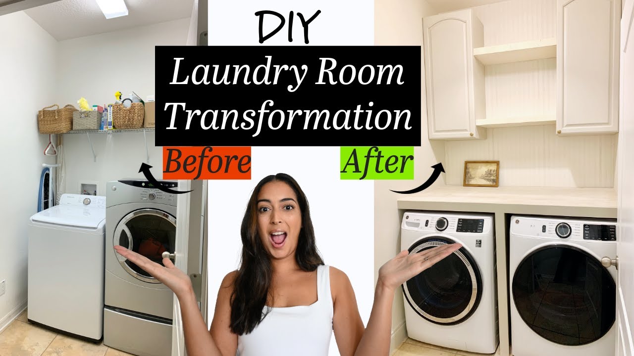 DIY Laundry Room Transformation - YouTube