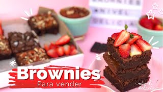 ¿No te salen los Brownies? Te enseño a hacer BROWNIES para VENDER 🍫 Receta de brownies de chocolate