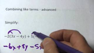 Combining Like Terms - Advanced