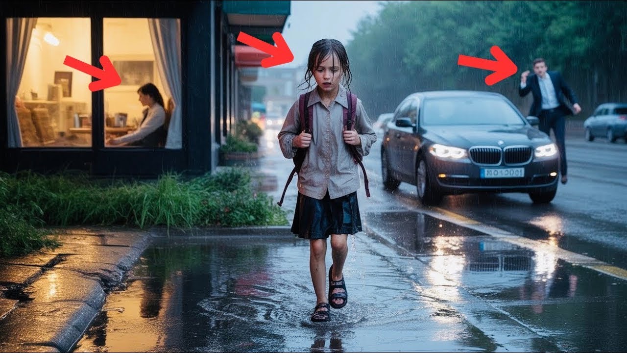 EMPRESARIO ENCUENTRA HIJA CAMINANDO 5KM BAJO LLUVIA A ESCUELA - MADRASTRA USA AUTO PARA IR A CAFÉ
