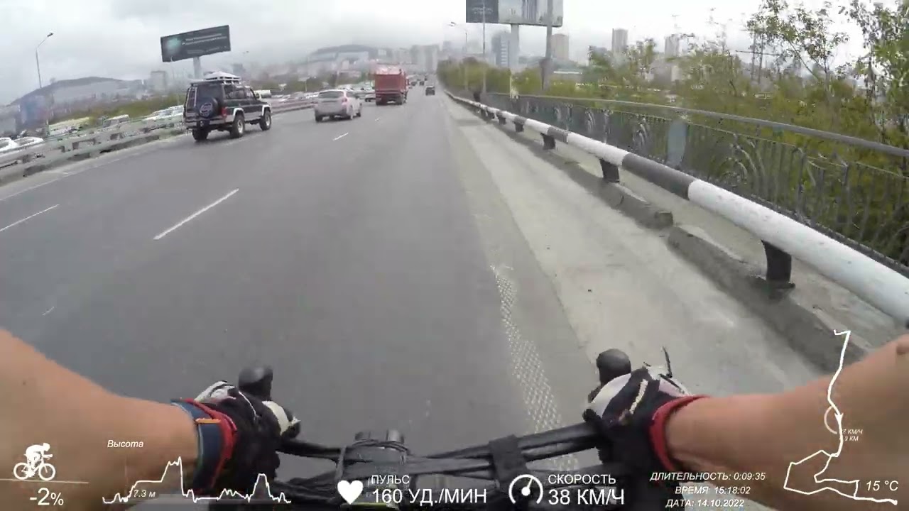 14.10.2022. Владивосток. Русская - Голубиная падь - Фуникулер - Луговая ...