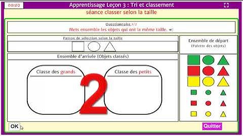 Leçon3: Classer les objets selon la taille.
