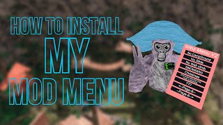 How to install my mod menu! (Wihz Menu) | Gorilla Tag