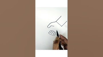 How to draw a handshake easy steps beginners #shorts