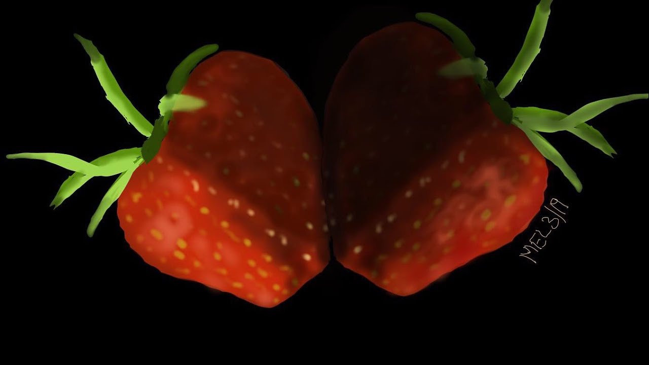 Strawberry reflection in procreate - YouTube