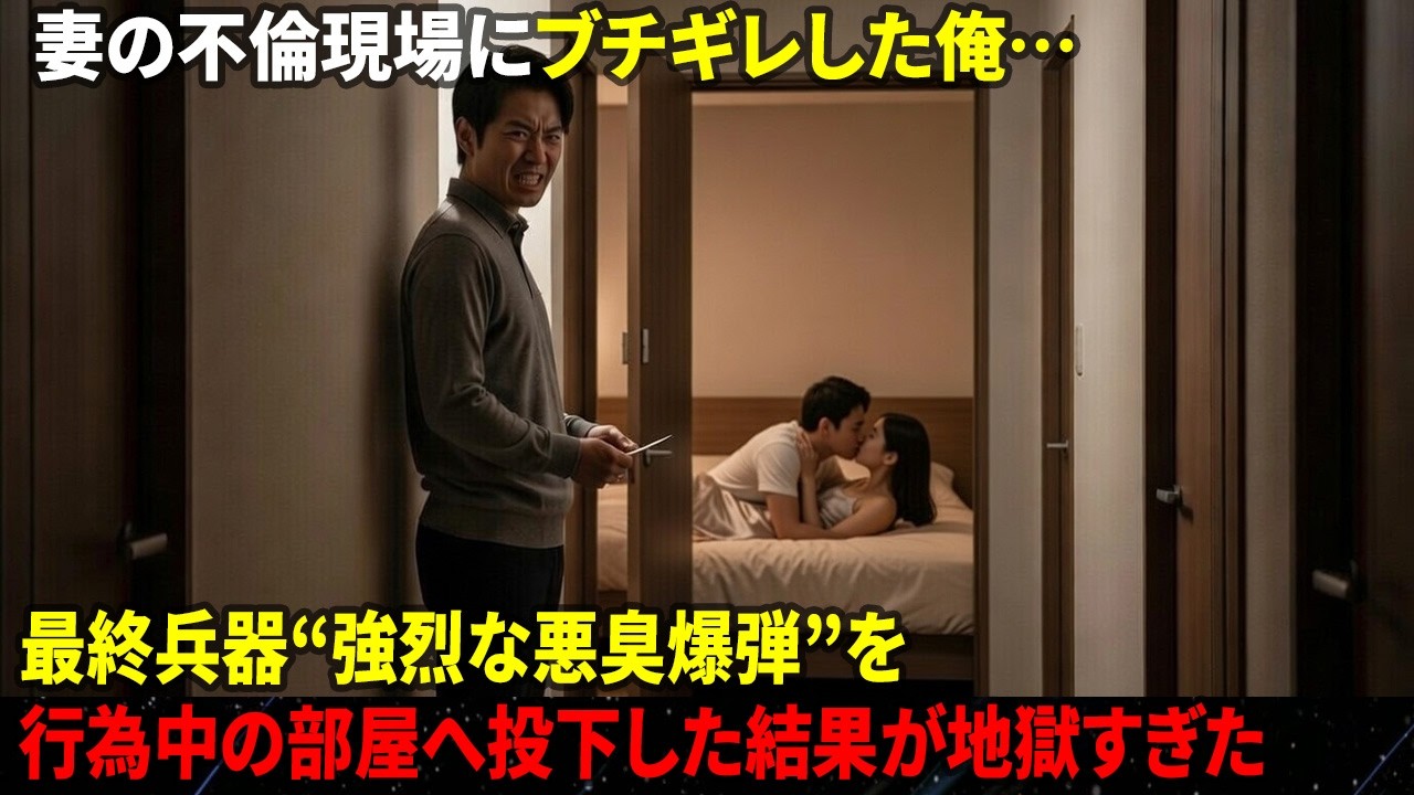 妻の不倫現場にブチギレした俺…最終兵器“強烈な悪臭爆弾”を行為中の部屋へ投下した結果が地獄すぎた