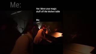Thumbnail for PSA: Kitchen tables are for eating meals, not just magic (apparently!)