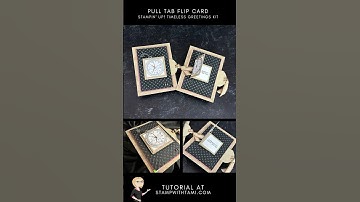 Timeless Greetings Pull Tab Flip Cards #shorts #cardmaking #papercraft