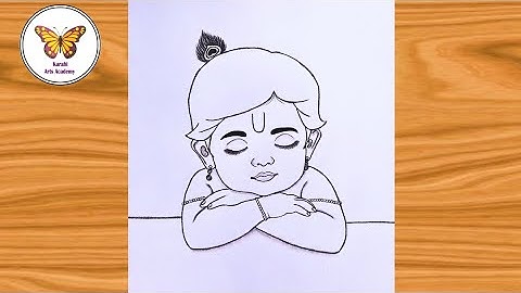 How to make easy krishna| Krishna bhagwan drawing| Chitra