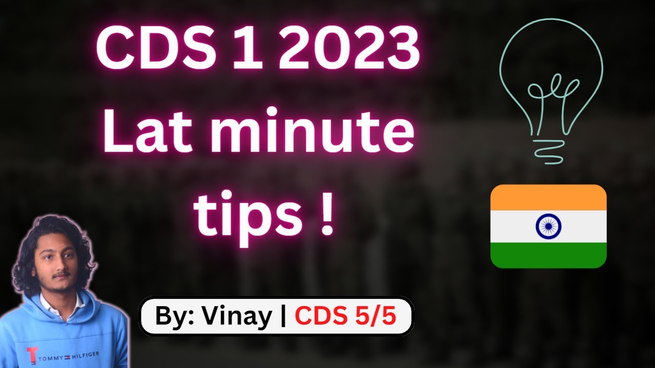 Last minute tips for CDS 1 2023. - YouTube