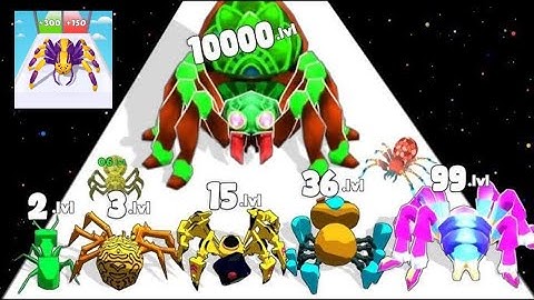 Spider Insect Evolution Run 3D - Level Up Satisfying ASMR Spider Run Game (Max Level Gameplay)