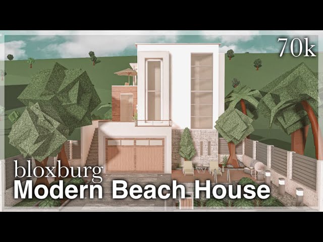 Bloxburg - Bright Summer Mansion Speedbuild (exterior)