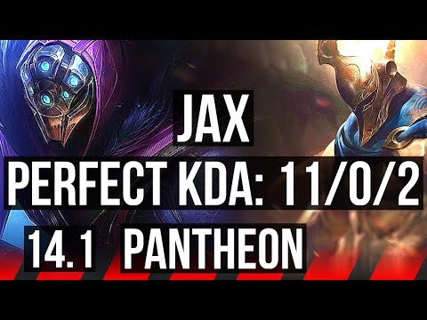 JAX vs PANTHEON (TOP) | 11/0/2, 8 solo kills, Legendary | KR Master | 14.1