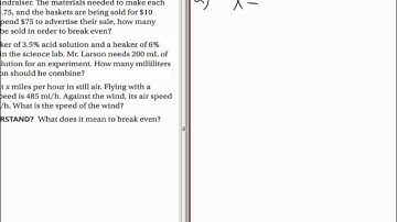Algebra I: 6-4 Applications of Linear Systems Quiz Review