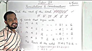 Intermediate (2A) Permutations and Combinations | Finding the Rank Of The Word MASTER || screenshot 3