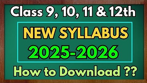 CBSE New Syllabus 2025-2026 🧐| Class 9, 10, 11 & 12th | Curriculum Released | How to Download ??❓❓