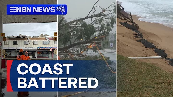 Powerful coastal low hammers the NSW coast | 9 News Australia
