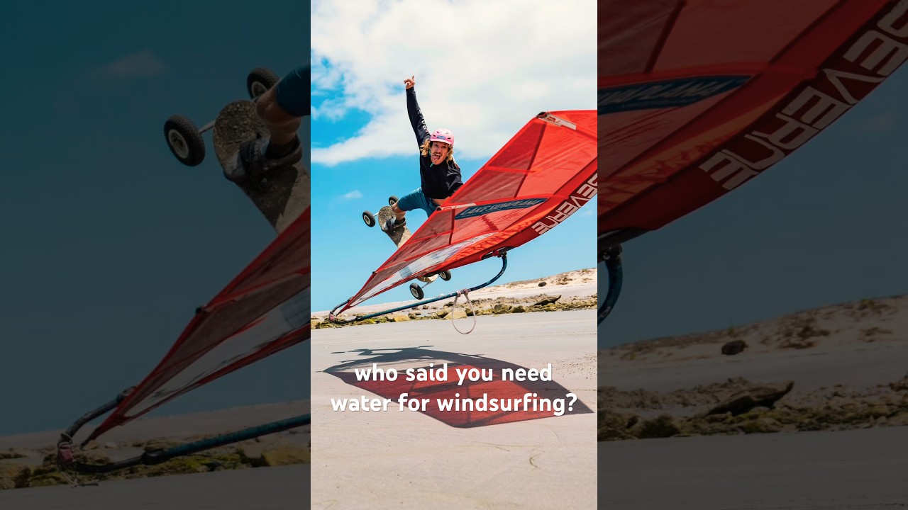 who said you need water for windsurfing #windsurfing #windskate #funboarding #skateboard
