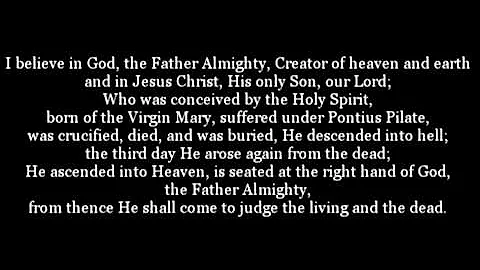 The Apostles Creed- Text and Audio