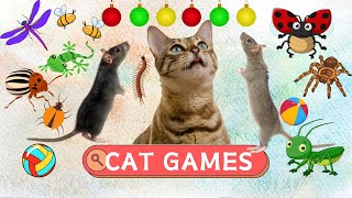 CATS TV  Collection of games for CATS & DOGS  Real Cockroaches, Mice, Ropes, ... | 1 HOUR