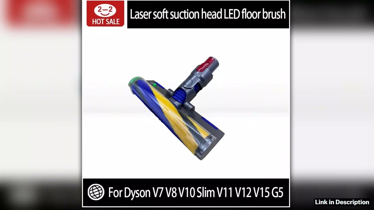Original Laser Floor Brush For Dyson V11 V15 V10 V8 V7 V10 Slim V12 Laser Soft Suction Head LED