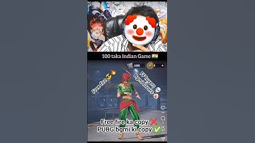 free fire 💀 vs bgmi 🤡 #freefire #shorts #pubgmobile #rost #foryou