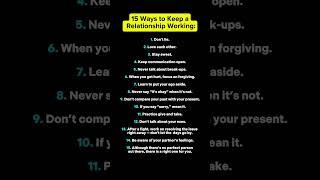 15 Golden Rules to Keep Your Relationship Strong | Relationship Advice