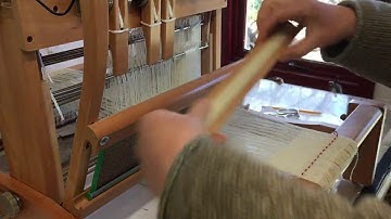 Weaving huck lace sample