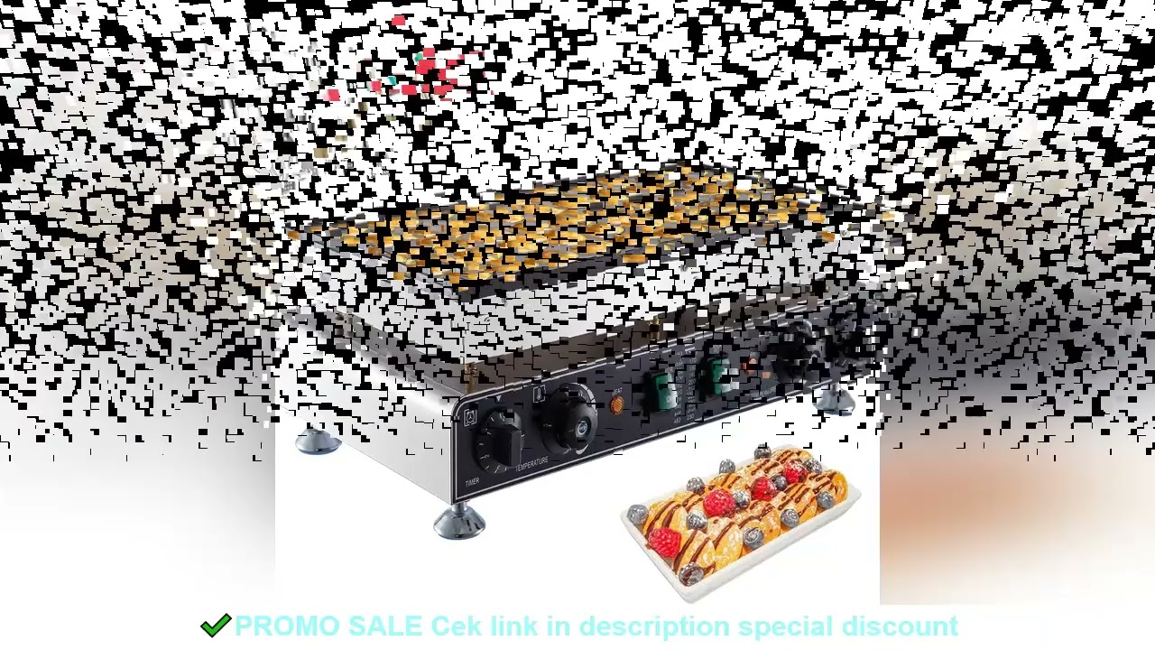 110V Mini Dutch Pancake Baker, 50PCS 1700W Commercial Electric Nonstick Waffle Maker Machine, 1.8 In