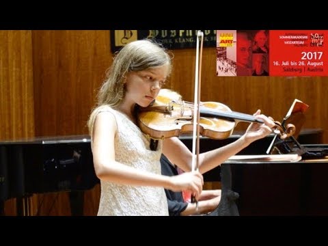 Ilva Eigus (10) plays Mozart in Mozarteum Salzburg