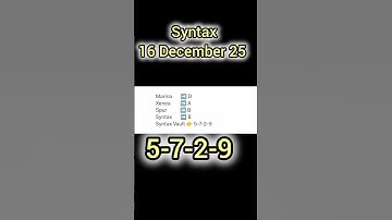 16 December 2025 Syntax Vault Code. Quiz Answers for Xenea, Marine, Spur and Syntax.