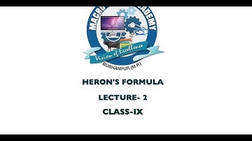 Mathematics | Class 9 | Heron