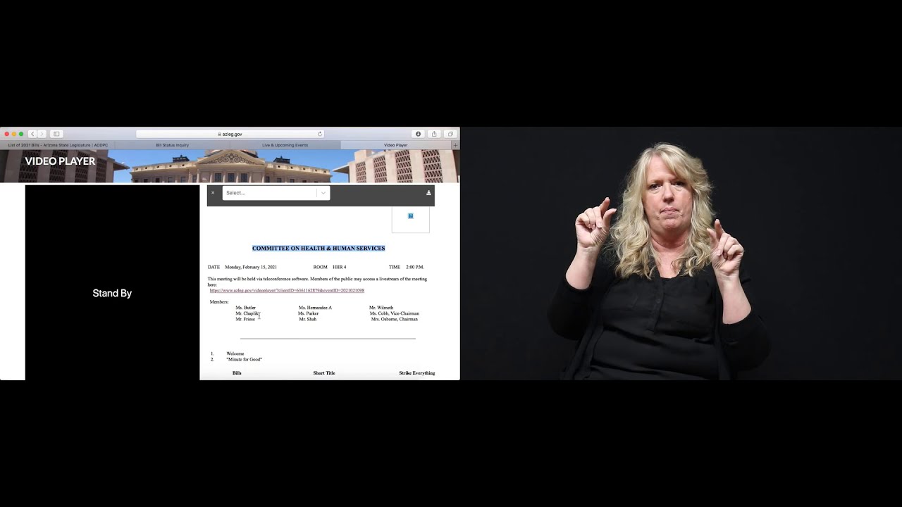 How to Attend a Virtual Hearing: 2021 AZ Legislature