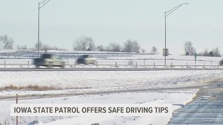 Iowa State Patrol offers safe driving tips as roads remain slick