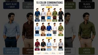 Top 15 formal color combinations 👌 #formalwear #officewear #pantshirt #fashionguide #formals