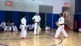 Tom's purple belt Tae Kwon Do test - Tom Breaks a board with Side Kick