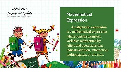 Mathematical Language and Symbols Part 2