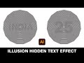 Hidden text illusion effect pattern in illustrator tutorial