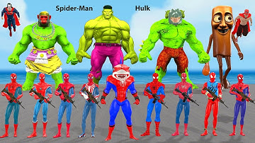 🔴Game Playing Spider Man Zombie Attack Venom Rescue 5 Superhero vs Hulk vs Superman vs Squid game 3